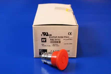 Hätä seisrunko 22mm halk.40mm vapautus vetämällä - 22mm HÄTÄ-Seis-, ohjaus- ja 1-0 painikke - RB2BT43 - 1