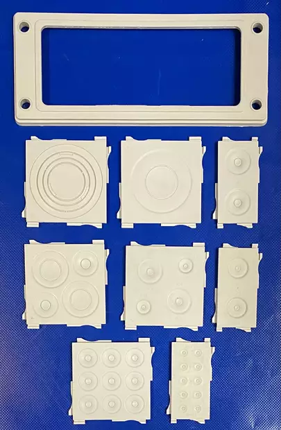 Kakkoskoon TSS-FL21 multilaipan läpivienti moduuli (10x4-10mm kaapeleille), multilaippa vedonpoistolla - TSS Modifioitavat multilaipat - 2665413 - 2