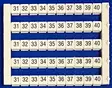 Riviliitin ja ECS-MK-Basic liitinten merkkausnumerot pieni-arkkki jossa numerosarja 31-40 5 kertaa DY 5 (31-40) hinta on per merkki (=50x) - Riviliitintarvikkeet - 1901574-505023 - 2