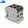 RKA-300 2-nap.musta Al/Cu-lliitin L~ Max. 520A - Al-/Cu-yleisliittimet - 1901663-08792043 - 1