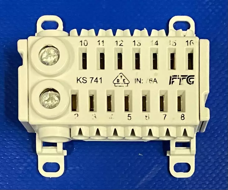 ~-kisko 76A Frog 1-mod 2x ( 1*25mm² 7*6mm² ) - Ruuvi- ja jousiliitäntäiset Pe-, N- ja v - 1901333 - 1