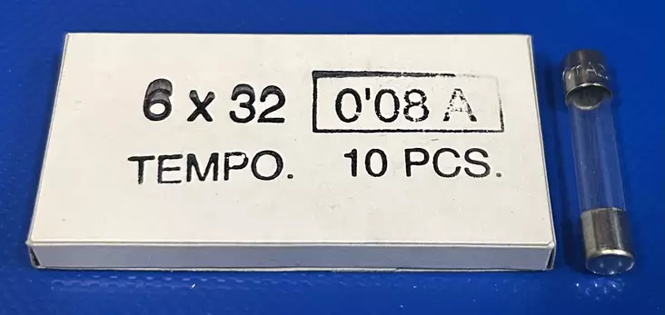 6,3*32mm 80mA 250V T Lasiputkisulake - Lasiputkisulakkeet 6,3x32mm nopeat (F) j - 534003 - 1