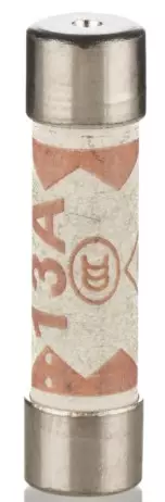 Keraaminen putkisulake BS1362, 13A 250Vac 6,4x25,4mm - British Standard sulakkeet (BS) - TDC-180-13 - 1
