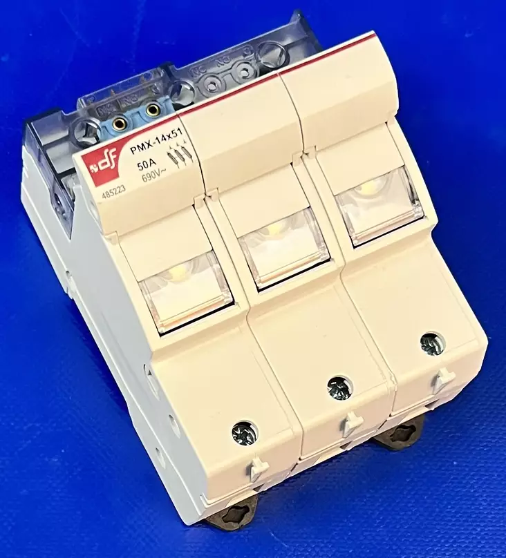 PMX-14 3-nap + ind DIN-kisko Putkivaroke-al. - Sulakepitimet 14x51mm sulakkeille - 485223 - 1