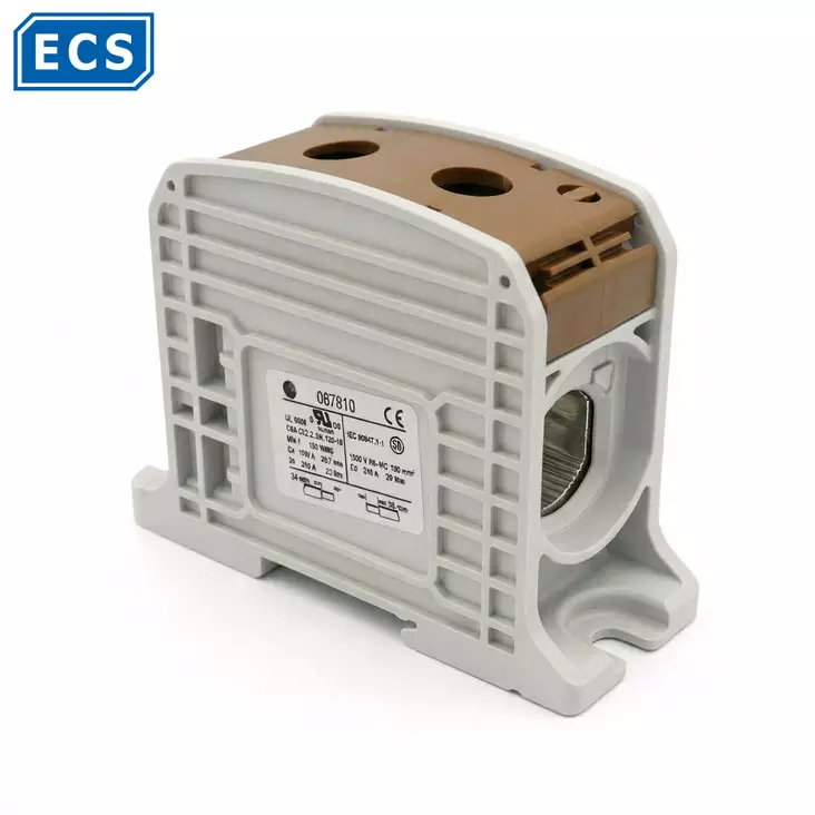 RKA-185 1-nap.ruskea Al/Cu-lliitin L~ Max. 365A - Al-/Cu-yleisliittimet - 1901644-08781033 - 1