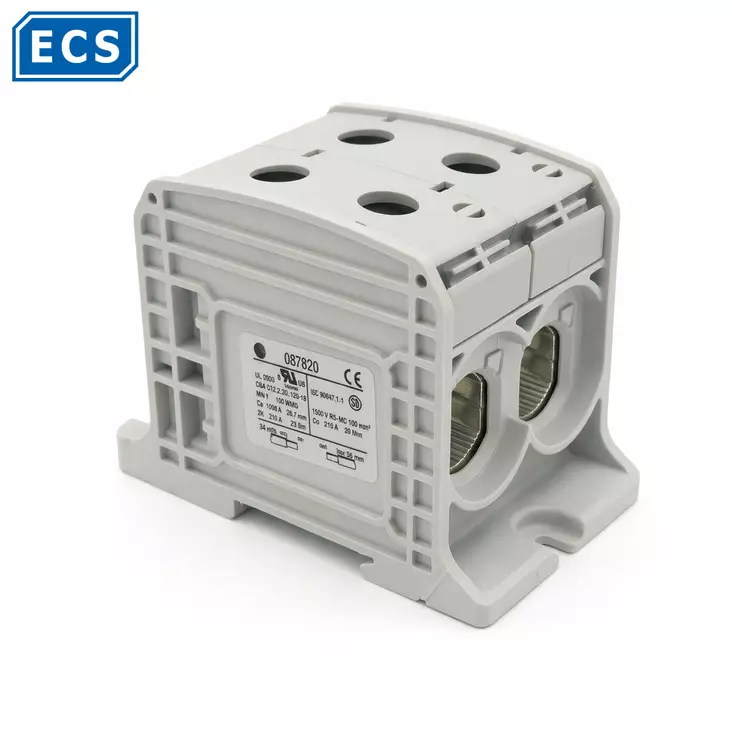 RKA-300 2-nap.harmaa Al/Cu-lliitin L~ Max. 520A - Al-/Cu-yleisliittimet - 1901659-08792003 - 1