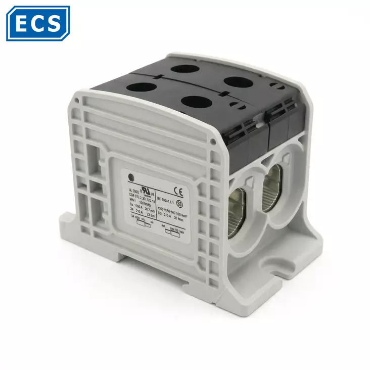 RKA-300 2-nap.musta Al/Cu-lliitin L~ Max. 520A - Al-/Cu-yleisliittimet - 1901663-08792043 - 1