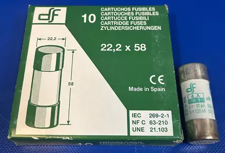 22*58 mm 4A 690V aM Putkivaroke - Keraamiset putkisulakkeet aM - 3121466-442004 - 1