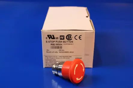 Sienipainike pun,40mm,vapaut,kiert, jousipal IP65 - 22mm HÄTÄ-Seis-, ohjaus- ja 1-0 painikke - RB2BS54 - 1