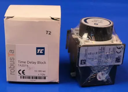 Vetohidastettu ajastin 10-180s - Kontaktorien apukoskettimet ja pneum.aja - TA2DT4 - 1