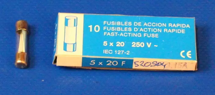 5*20 mm 50mA 250V F Lasiputkisulake - Lasiputkisulakkeet 5x20mm nopeat (F) ja  - 520504 - 1