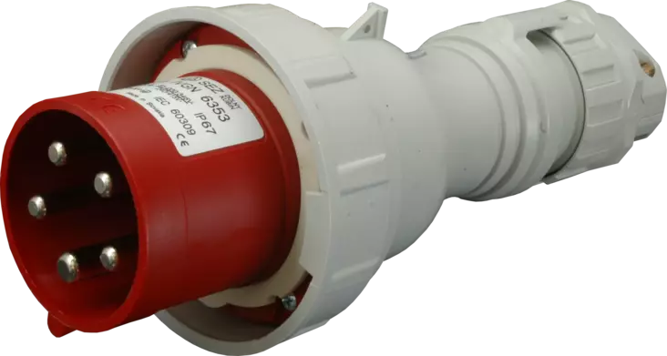 63A 5-napainen IP67 400V Voimajatkopistotulppa niklatuilla koskettimilla - Keskuskomponentit - IVGN6353NP-2408504 - 1