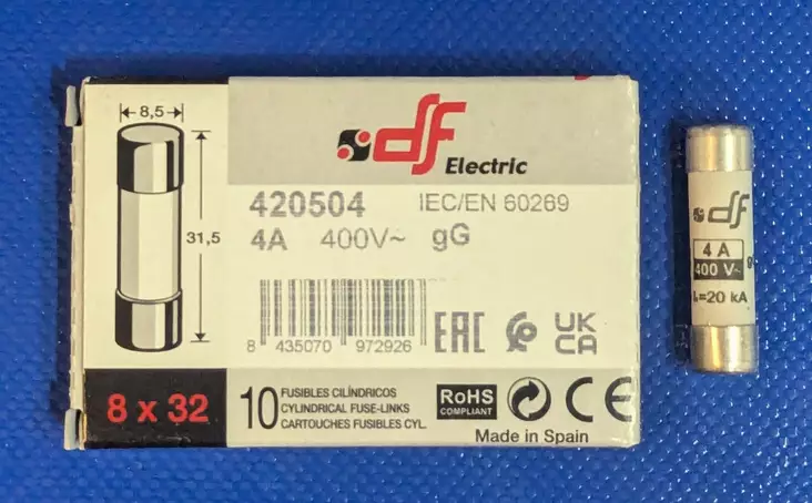 8,5*31,5 mm 4A 400V gl-gG Putkivaroke - Keraamiset putkisulakkeet gG - 3121377-420504 - 1