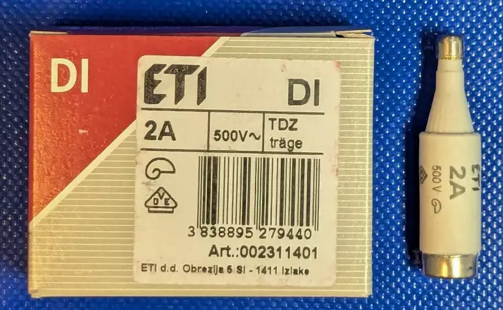 DI 2A hidas 500V Tulppasulake Diazed E16 - Diazed tulppasulakkeet DI / E16 ja DIV / - 3021134 - 1