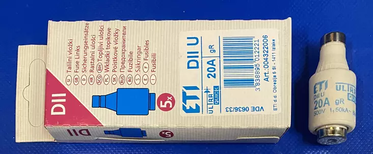 Erikoisnopea tulppasulake DII 20A 500V gR Silized - Erikoisnopeat tulppasulakkeet E27 / DII  - 3021174 - 1