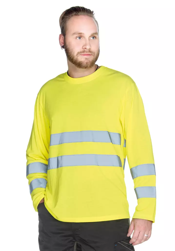 GobaltGear Hi-vis pitkähihainen t-paita - Miesten huomioväriset T-paidat - C184 - 1