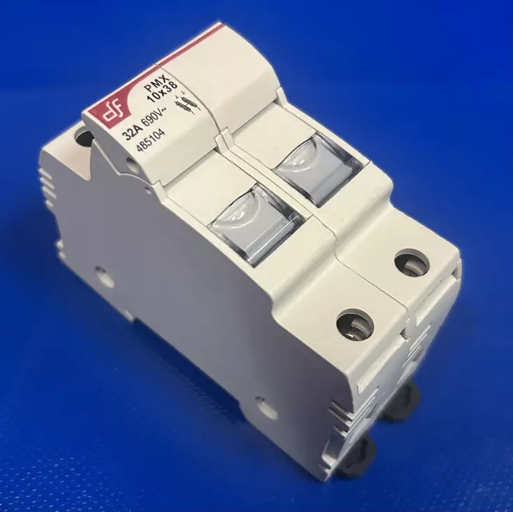 PMX-10 2-nap DIN-kisko Putkivaroke-alusta - Sulakepitimet 10x38mm sulakkeille - 485104 - 1