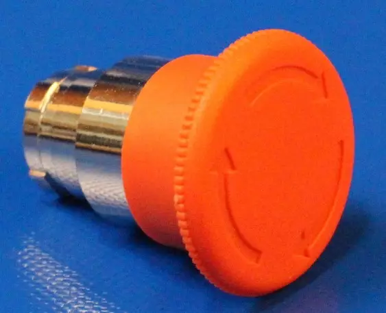 Sienipainike pun, 30mm,vapaut,kiert, jousipal IP65 - 22mm HÄTÄ-Seis-, ohjaus- ja 1-0 painikke - RB2BS44 - 1