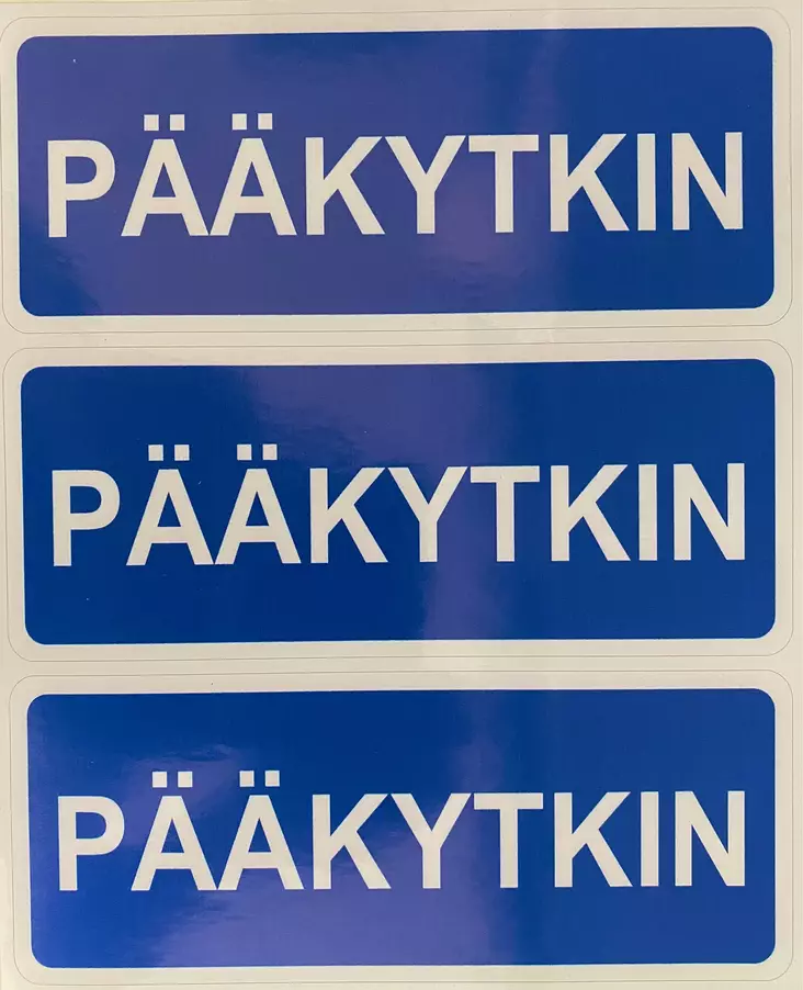 Tarra Pääkytkin Maxi 80*200mm 3kpl/arkki - A4 4-väri Muotoonleikatut tarrat  - TARPAAkytkin4 - 1