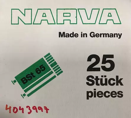 NARVA BSt65 loisteputken sytytin 4-80W 220-240Vac Single Made in Germany - Loisteputkien sytyttimet - Narva-BSt65 - 2