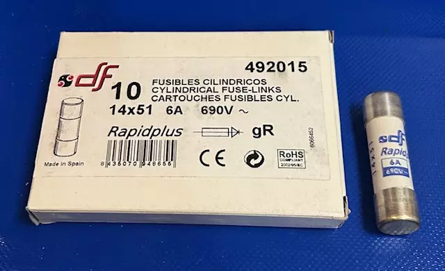 14*51 mm 6A 690V gR Putkivaroke - Erikoisnopeat putkisulakkeet gR - 3121344-492015 - 2