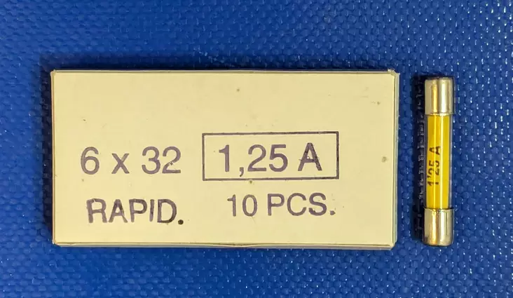 6,3*32 mm 1,25A 250V F Lasiputkisulake - Lasiputkisulakkeet 6,3x32mm nopeat (F) j - 3021361-6030125 - 2