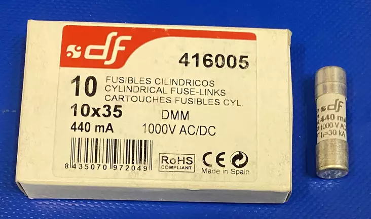 DMM-440mA 1000Vac/dc 10x35 mm Yleismittarisulake Vastaa FLK-943121 sulaketta - Keraamiset putkisulakkeet - 416005 - 1