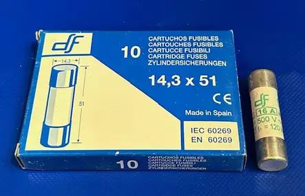 14*51 mm 16A 500V aM Putkivaroke iskurilla - Keraamiset putkisulakkeet aM - 441216 - 1