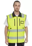 Työnjohdon Hi-vis "Gillam" huomioliivi - Miesten vetoketjulliset huomioväriset tu - C136 - 2