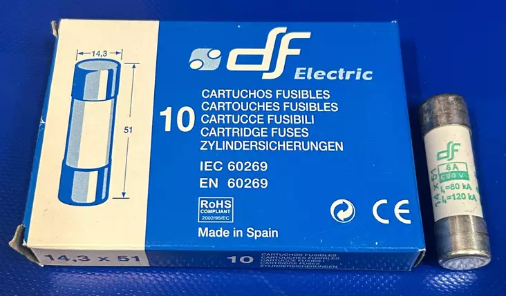 14*51 mm 6A 690V aM Putkivaroke - Keraamiset putkisulakkeet aM - 3121439-441006 - 1