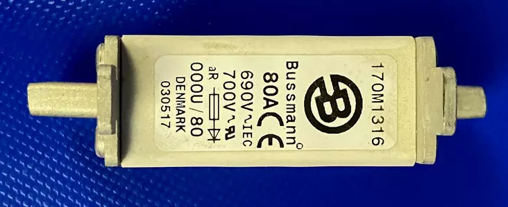 NH-000 80A 690V aR Erik.nop.kahvavaroke - Erikoisnopeat NH kahvasulakkeet veitsiki - 170M1566 - 1