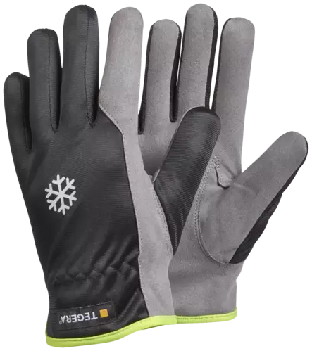 TEGERA 322-8 Keinonahkainen asennuskäsine, jossa fleecevuori. Lämmin ja mukava työssä. Vahvike etusormessa parantaa kestävyyttä ja kuminauha tarjoaa tiukan istuvuuden. - Talvityökäsineet - Tegera-322-8 - 1