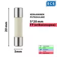5*20 mm 12,5A 250V FF Lasiputkisulake - Lasiputkisulakkeet 5x20mm - 520128 - 1