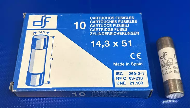 14*51 mm 8A 690V gL Putkivaroke - Keraamiset putkisulakkeet gG - 3121425-421008 - 1