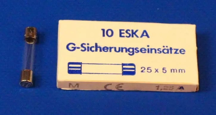 5*25mm 1,25 A 250V M Lasiputkisulake - Lasiputkisulakkeet 5x25mm nopeat (F) ja - 525218 - 1