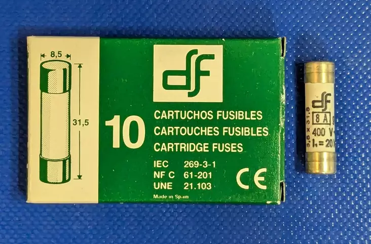 8,5*31,5 mm 8A 400V gl-gG Putkivaroke - Keraamiset putkisulakkeet gG - 3121379-420508 - 1