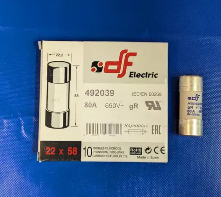 22*58 mm 80A 690V gR Putkivaroke - Erikoisnopeat putkisulakkeet gR - 3121360-492039 - 1