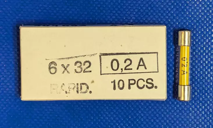 6,3*32 mm 0,20A 250V F Lasiputkisulake - Lasiputkisulakkeet 6,3x32mm nopeat (F) j - 504009 - 1