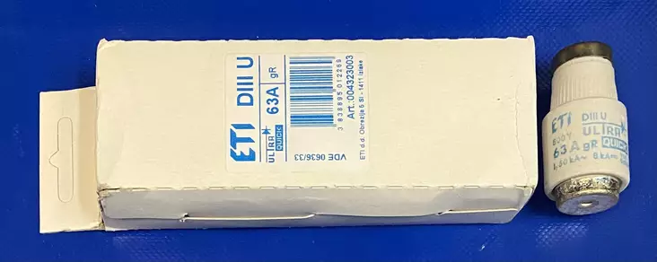 Erikoisnopea tulppasulake DIII 63A 500V gR Silized - Erikoisnopeat tulppasulakkeet E27 / DII  - 3021179 - 1