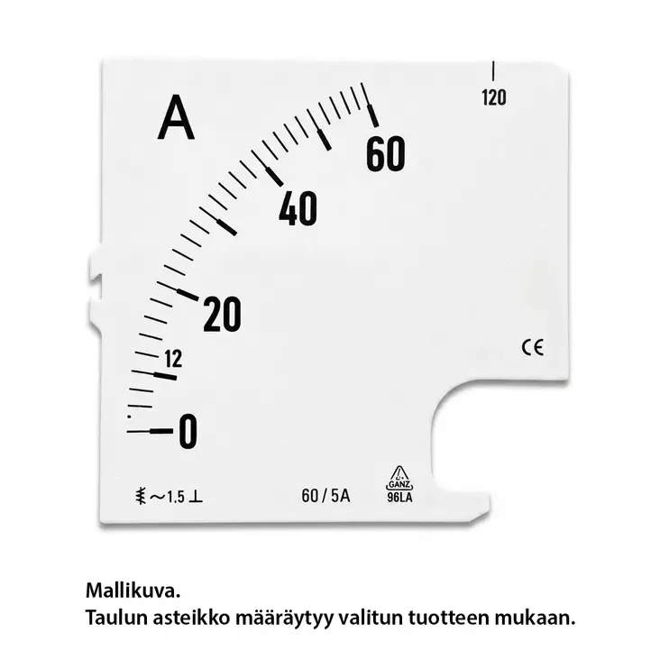 Amppeerimittarin 96LAe 1000/5A taulu - Taulumittarit - AMTGU9610005A - 1