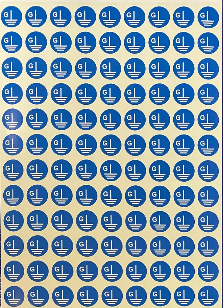 Tarra G-maa pyöreä 108 kpl / A4 - A4 4-väri Muotoonleikatut tarrat  - TARGmaapyOreA - 1