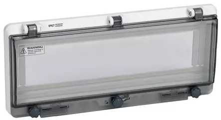 DIN-aukon läppäkansi 16-Mod. ruuvi IP67 - DIN-Aukkoläppäkannet kotelon pintaan - NP416B - 1