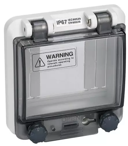 DIN-aukon läppäkansi 4-Mod. ruuvi IP67 - DIN-Aukkoläppäkannet kotelon pintaan - NP44B - 1
