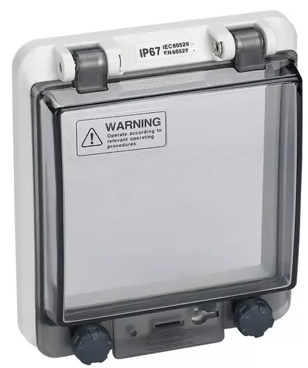 DIN-aukon läppäkansi 72*72mm mittareille IP67 Avaamalla kannen pääsee käyttämään mittairn omia painikkeita - DIN-Aukkoläppäkannet kotelon pintaan - NP45B - 1