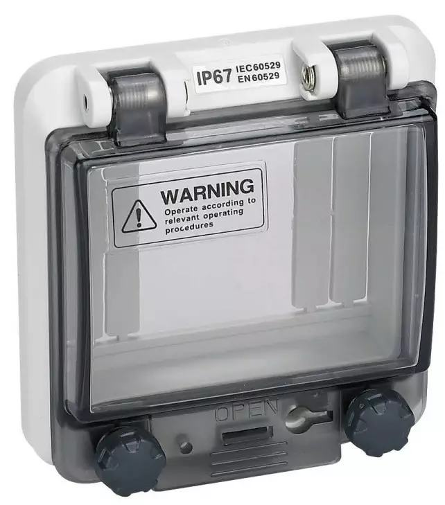 DIN-aukon läppäkansi 4-Mod. ruuvi IP67 - DIN-Aukkoläppäkannet kotelon pintaan - NP44B - 1