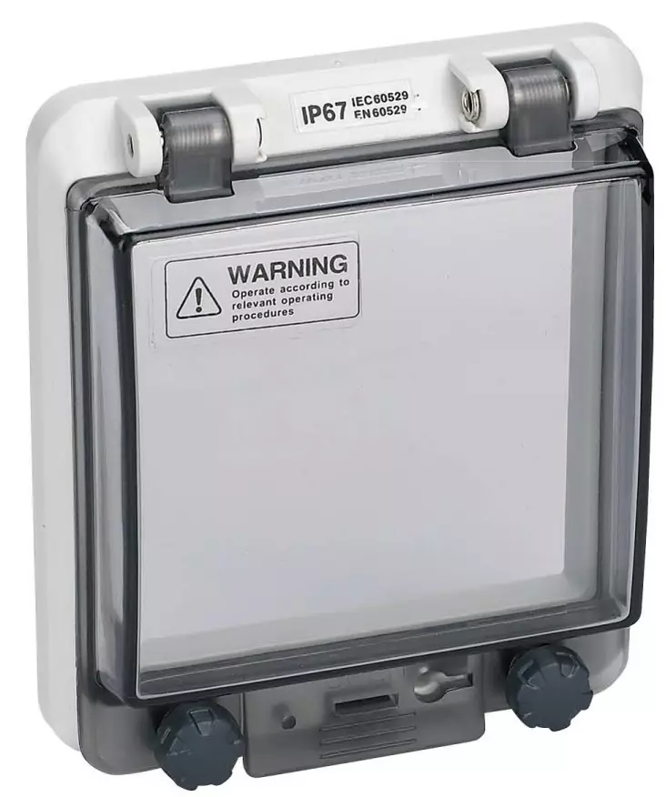 DIN-aukon läppäkansi 72*72mm mittareille IP67 Avaamalla kannen pääsee käyttämään mittairn omia painikkeita - DIN-Aukkoläppäkannet kotelon pintaan - NP45B - 1