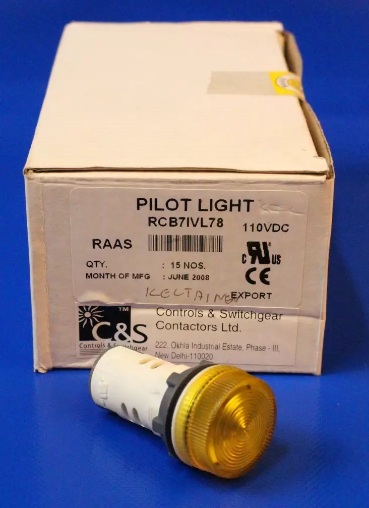 LED-merkkilamppu 22mm Keltainen 110Vdc - 22mm LED-merkkivalot 110Vdc - RCB7IVL78110Vdc - 1