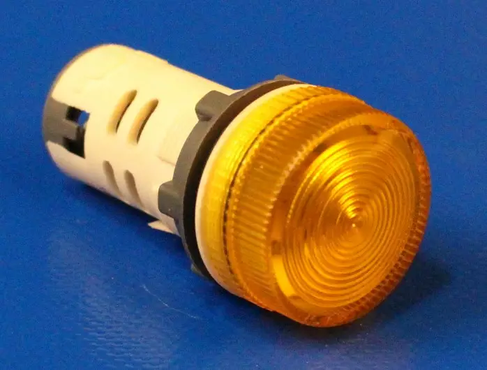 LED-merkkilamppu 22mm Keltainen 12Vac/dc - 22mm LED-merkkivalot 12Vac/dc - RCB7IVL7812Vac-dc - 1