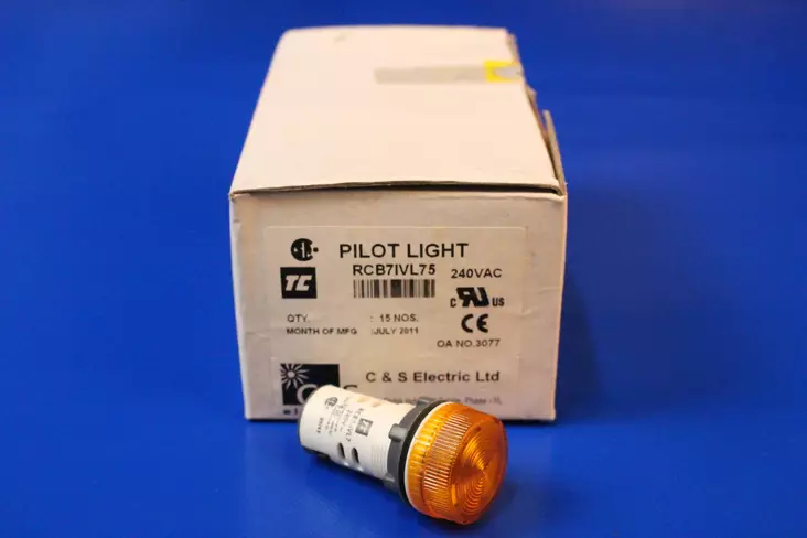 LED-merkkilamppu 22mm Oranssi 240Vac - 22mm LED-merkkivalot 240Vac (sin, kelt,  - RCB7IVL75240Vac - 1