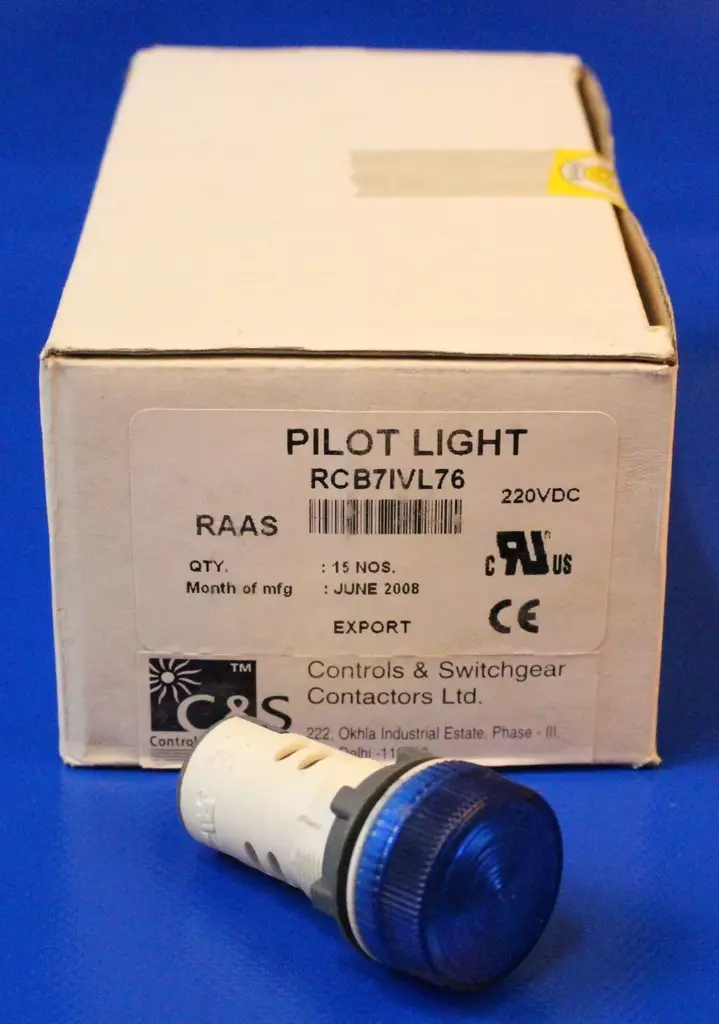 LED-merkkilamppu 22mm Sininen 220Vdc - 22mm LED-merkkivalot 220Vdc - RCB7IVL76220Vdc - 1